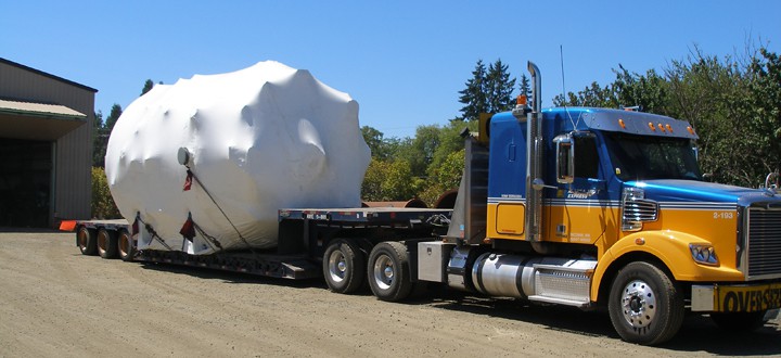 Sand slurry tank loaded up and ready for transportation to BP Exploration in Alaska.