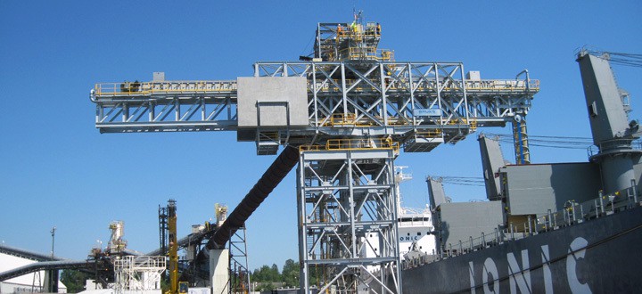 A completed ship loader by Greenbery at the Port of Portland.