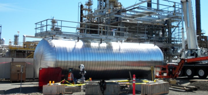 A Phillips 66 vessel installed in refinery.