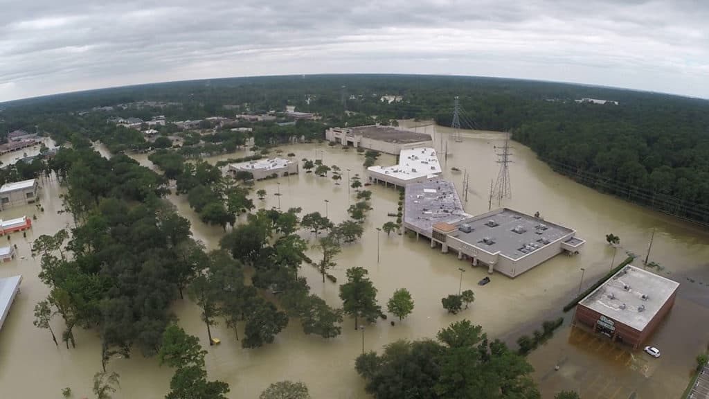 Hurricane Harvey Flooded Shopping Center