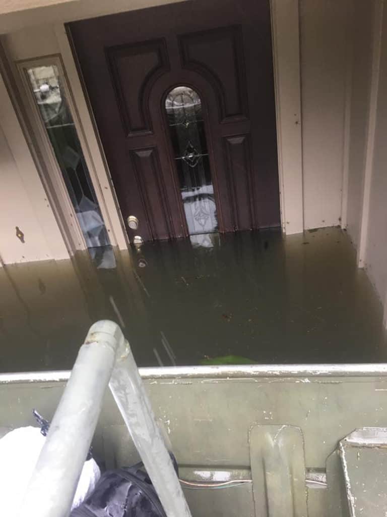 Hurricane Harvey Flooded Front Door