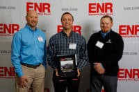 Jesse, Jeff, & Brian with the The Dalles Navigation Lock Gate Replacement Award_ENR 2017 Seattle