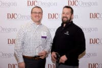 Eli Chisholm and Chase Oyler Accepting DJC Phenoms Under 40 Award